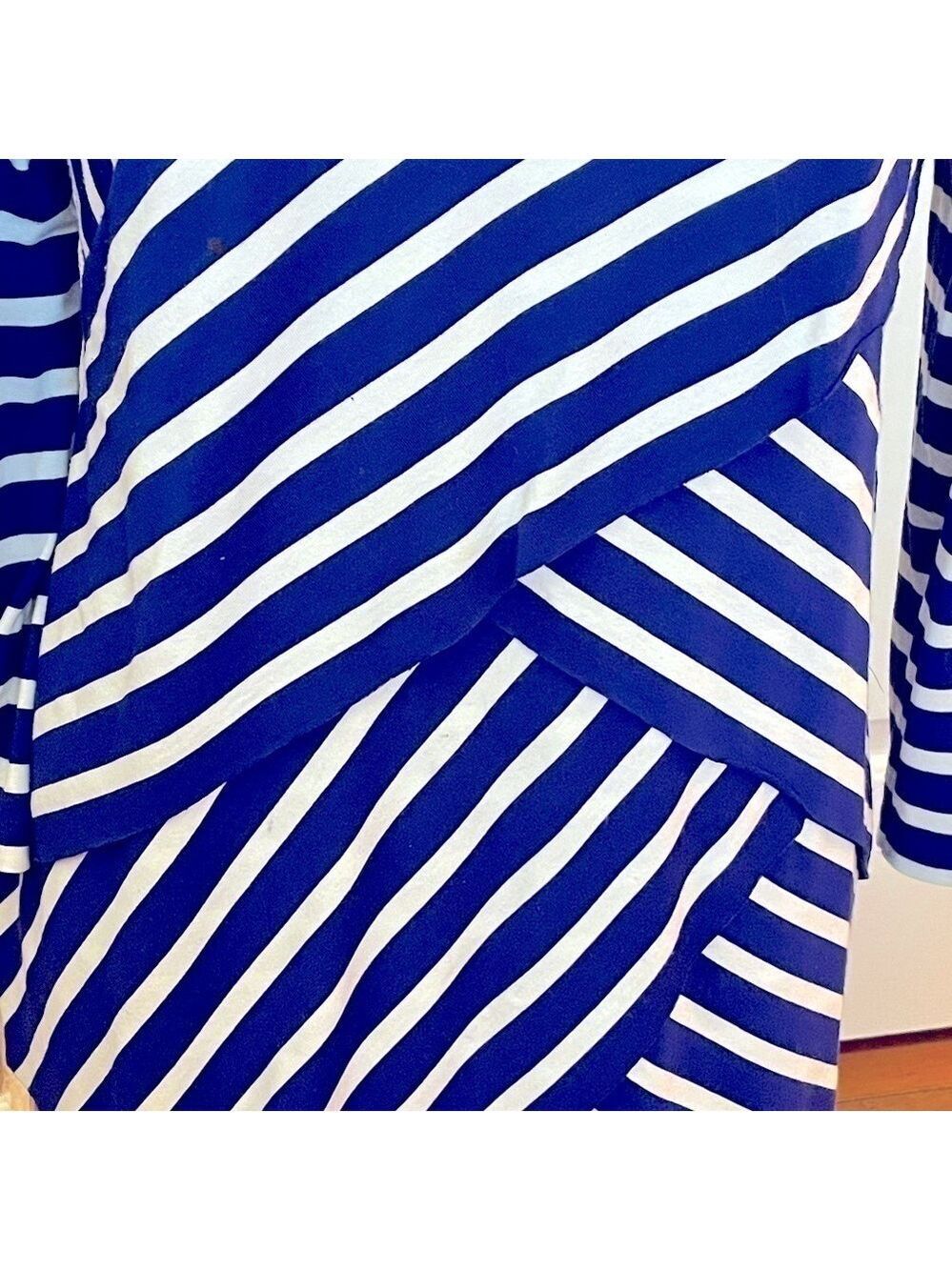 Striped Blue/WhiteTunic Top - Picture 2 of 5